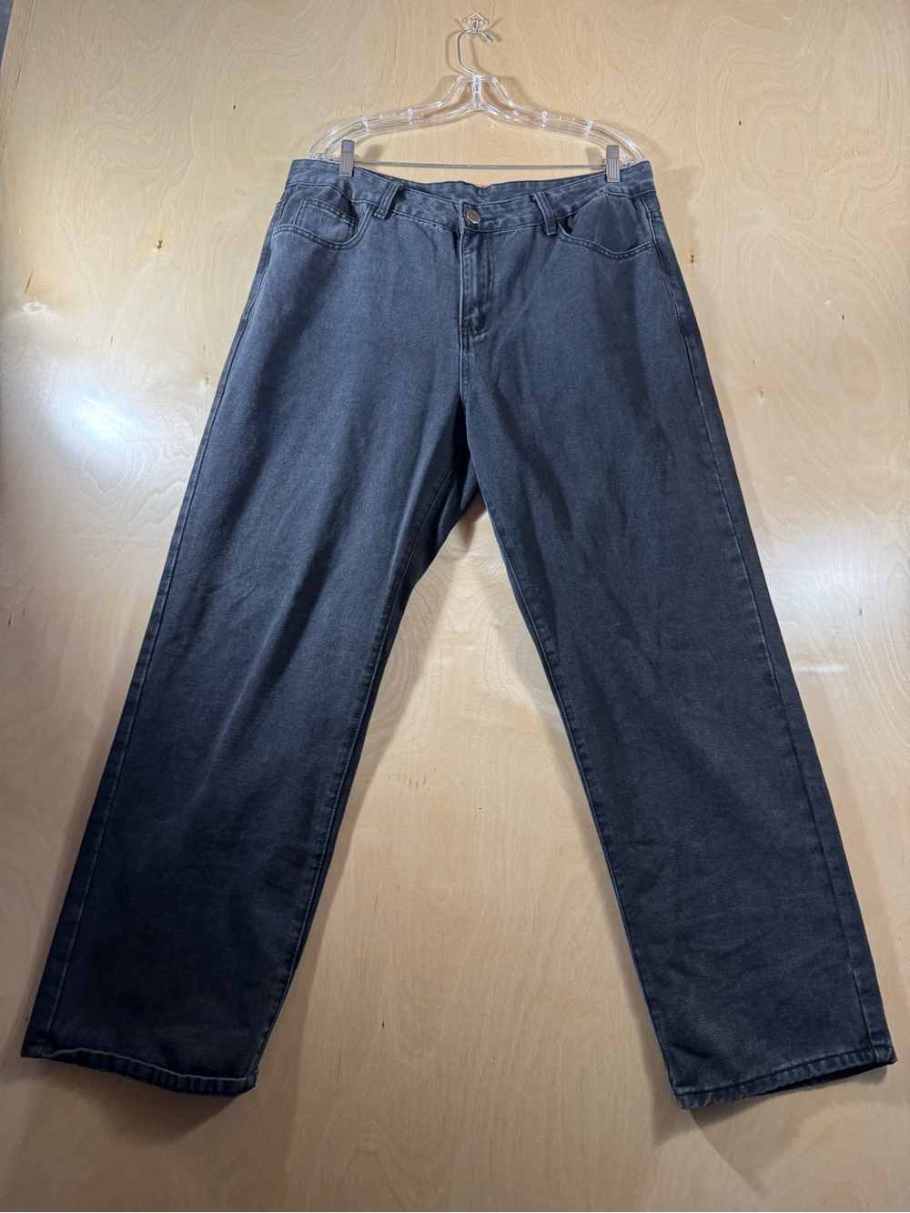Manfinity Fading Black Y2K Denim Jeans Size XL